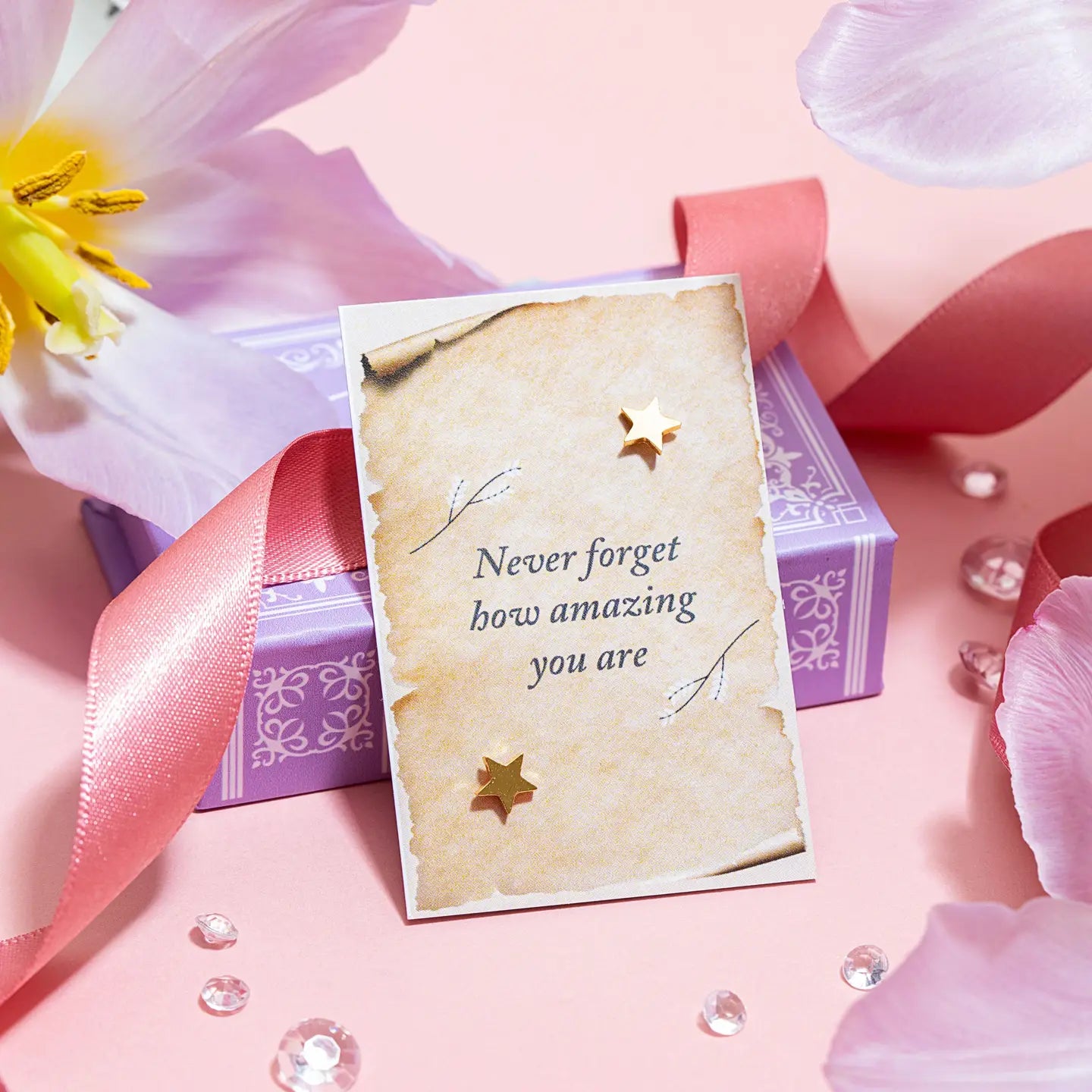 Never Forget How Amazing You Are| Unique Gold Stud Earrings