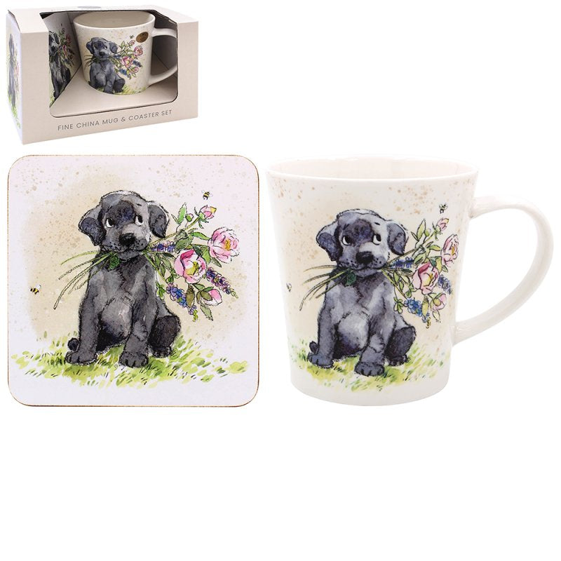 Dog with flowers collection by Papershed design