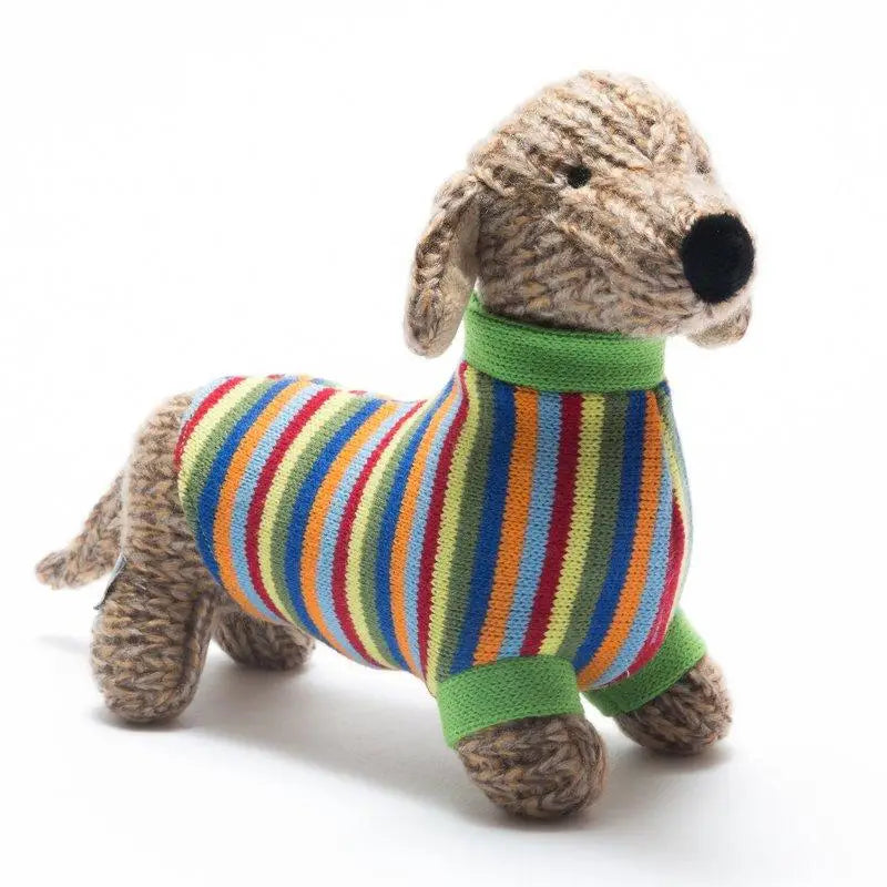 Knitted Large Sausage Dog Plush Toy