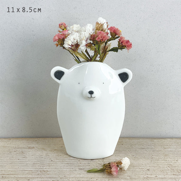 East of India porcelain bear vase