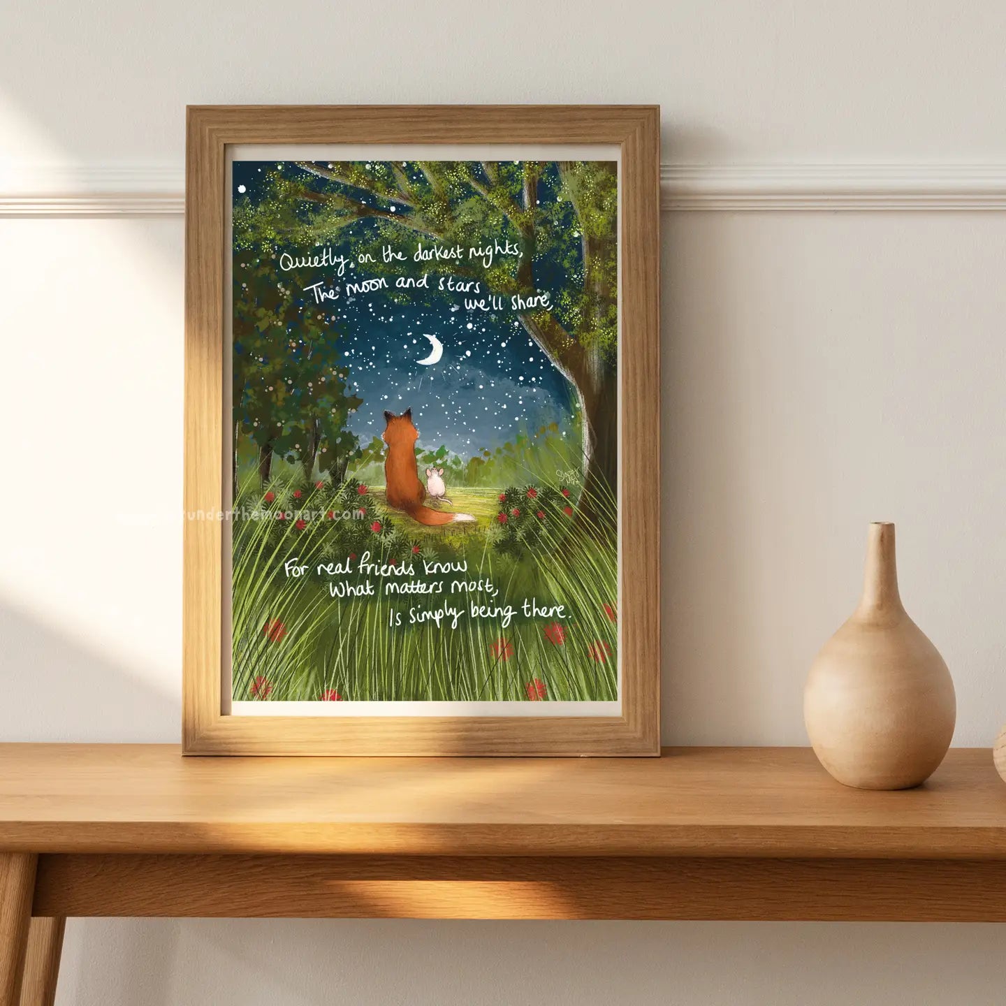 A4 Art Print ~ Being There by Fox under the Moon