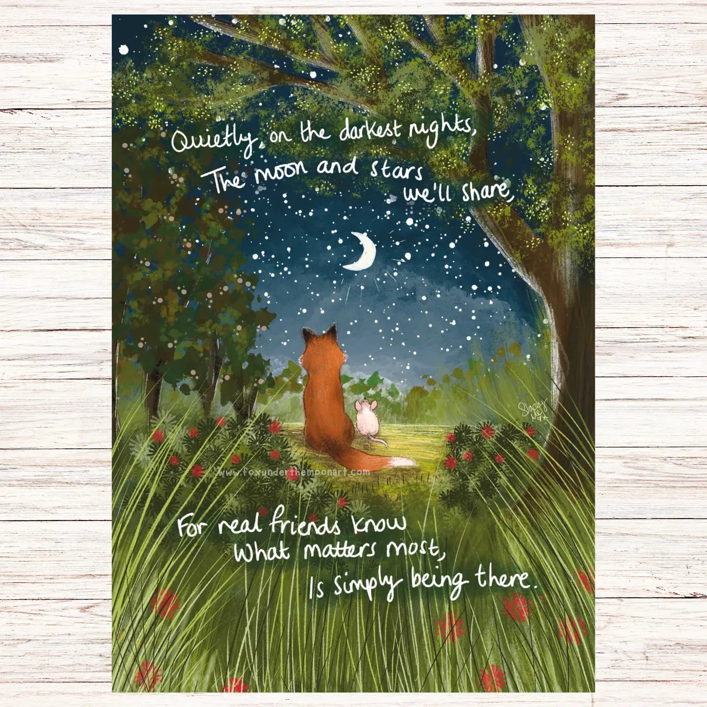 A4 Art Print ~ Being There by Fox under the Moon