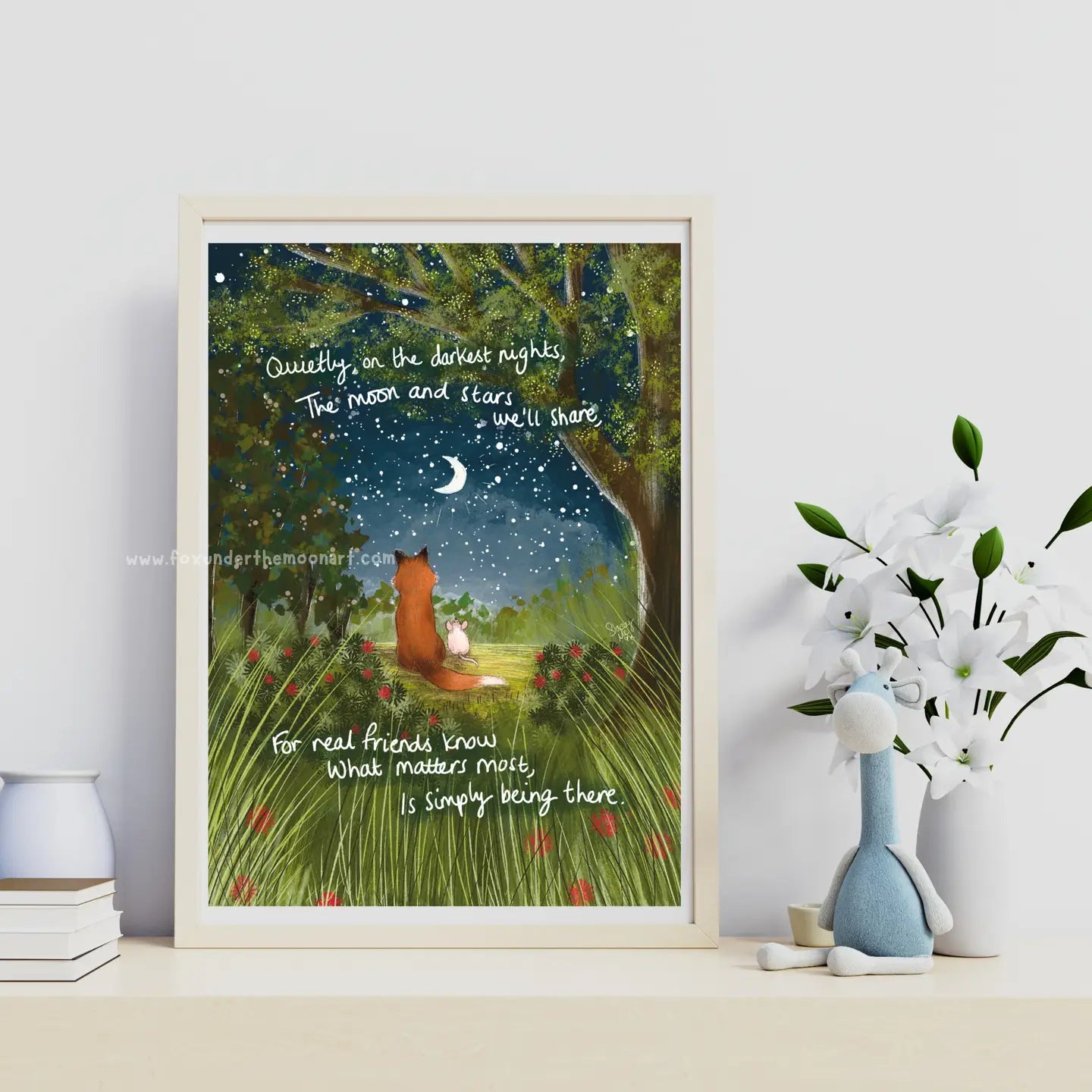 A4 Art Print ~ Being There by Fox under the Moon