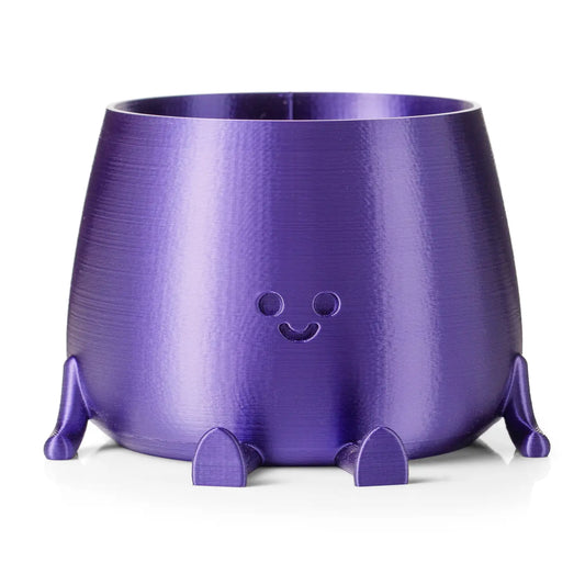 Happy Pot Planter - Silk Cadbury Purple