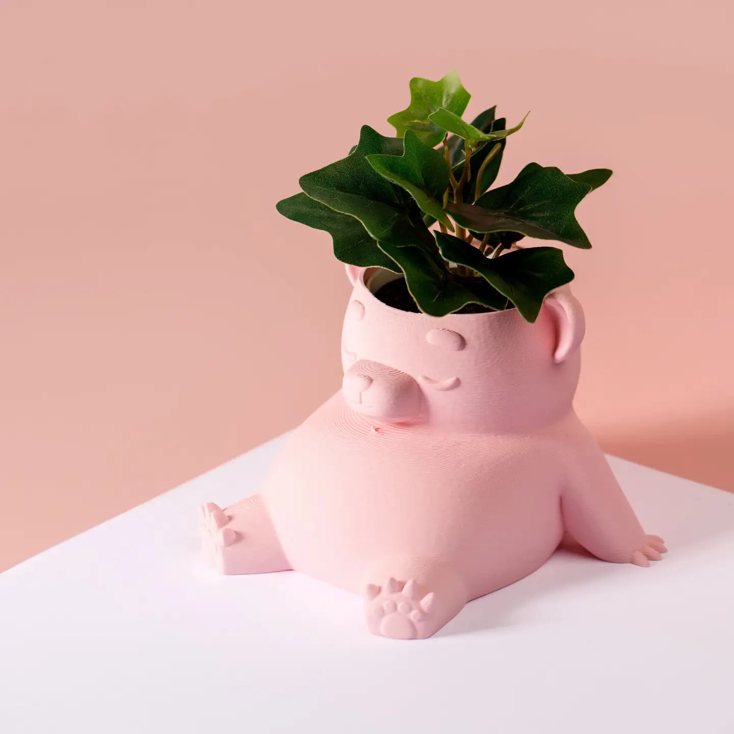 Eco-Friendly Bear Plant Pot: Sustainable 3D Printed