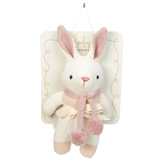 Baby Threads Cream Bunny Rattle