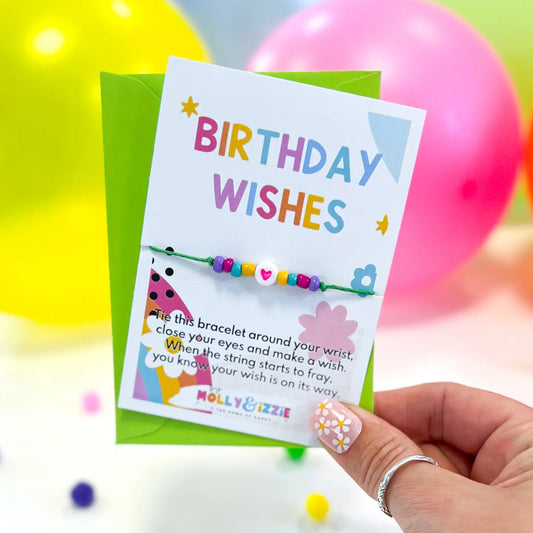 Happy Birthday Mini Beaded Wish Bracelet