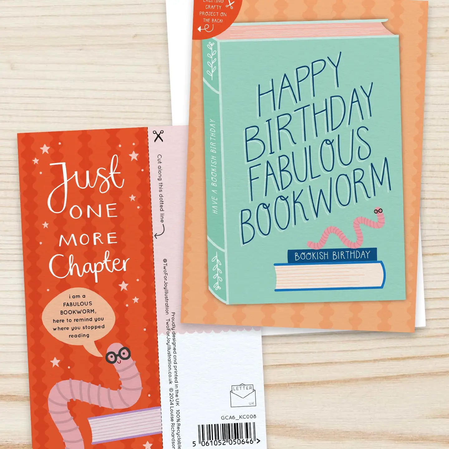 Fabulous Bookworm Birthday Card with Crafty Project