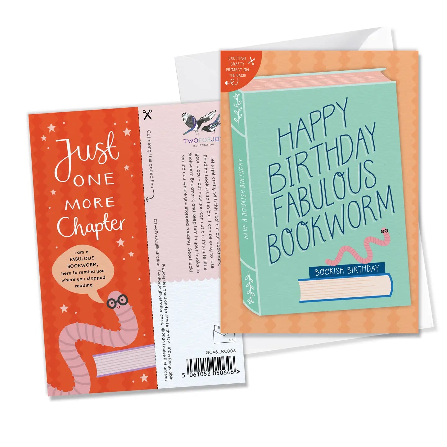 Fabulous Bookworm Birthday Card with Crafty Project