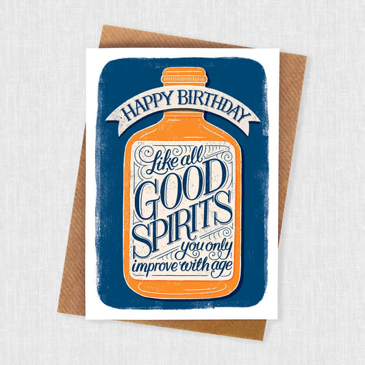 Alexandra Snowdon - Good Spirits Birthday Card