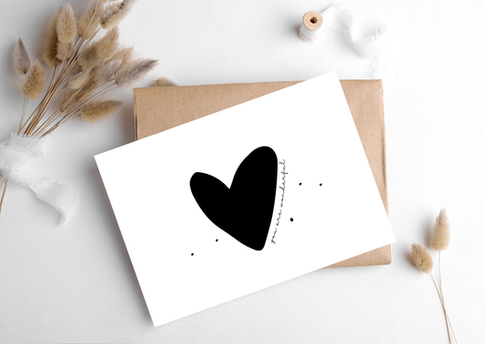 Hygge Cards - YOU ARE WONDERFUL BIG HEART CARD