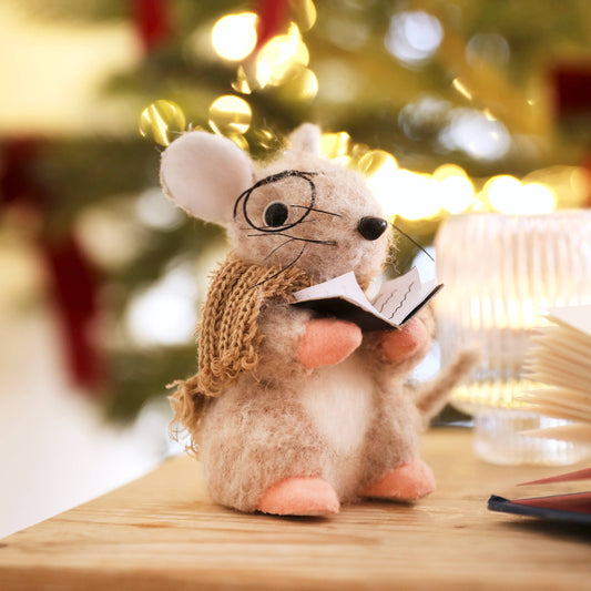 Lisa Angel - Christmas Carol Mouse Standing Decoration