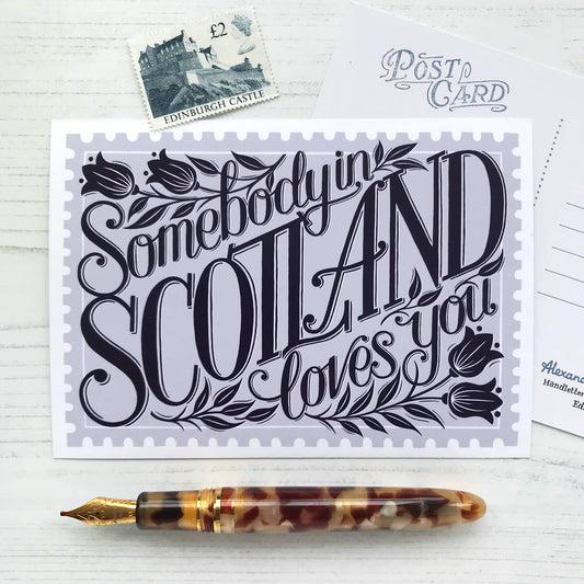 Alexandra Snowdon - Somebody in Scotland Loves You Postcard