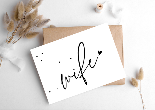 Hygge Cards - WIFE HANDWRITING CARD